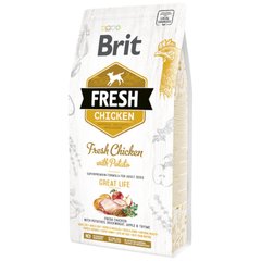 Brit Fresh Chicken With Potato Adult - Сухой корм для взрослых собак с курицей и картофелем 2,5 кг