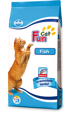 Fun Cat Fish- полноценный и сбалансированный корм для взрослых кошек с рыбой 20 кг