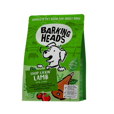 Barking Heads All Hounder Bowl Lickin' Goodness Lamb - Баркинг Хедс сухой корм для собак всех пород с ягненком 1 кг
