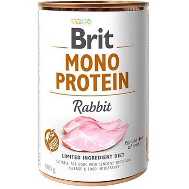 Brit Mono Protein Rabbit - Монопротеиновый влажный корм с кроликом, 400 г