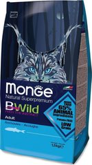 Monge Cat BWild Low Grain Anchovies - Низькозерновий корм для котів і кішок з анчоусами 1,5 кг