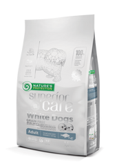 Nature's Protection Superior Care White Dogs Grain Free Adult Small and Mini Breeds - Сухой беззерновой корм для взрослых собак малых пород с белой шерстью со вкусом белой рыбы 1,5 кг