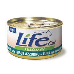 LifeCat консерва для котов с тунцом и океанической рыбой 85 г
