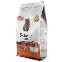 Schesir Cat Sterilized & Light ШЕЗИР СТЕРИЛИЗОВАННЫЕ ЛАЙТ КУРИЦА сухой монопротеиновый корм для стерилизованных кошек и кастрированных котов, для котов склонных к полноте 10 кг