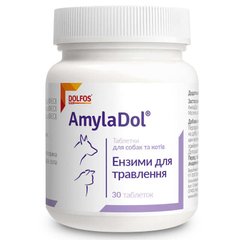 Dolfos AmylaDol - Дольфос Аміладол вітамінно-мінеральний комплекс для собак та кішок при порушенні травлення 30 таблеток