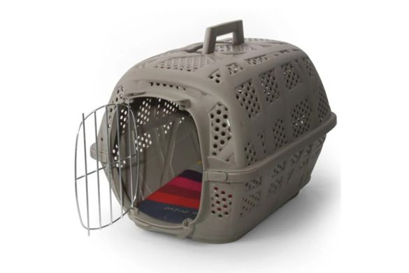 Imac Кэрри Спорт (Carry Sport) переноска для собак и кошек, серый цвет, пластик, 48,5х32х34,5 см