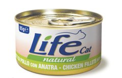 LifeCat консерва для котів куряче філе з качкою 85 г