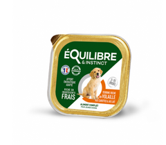 Equilibre & Instinct Паштет для щенков с мясом птицы, морковью и молоком, ламистер 150 г