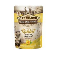 Carnilove Kitten Rabbit Marigold - Влажный корм для котят с кроликом и календулой 85 г