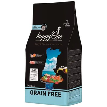 happyOne Mediterraneum Sterilized Cat Fresh Meat - Сухий корм для стерилізованих котів зі свіжим м'ясом 1 кг