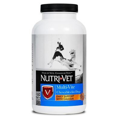 Nutri-Vet Multi-Vit НУТРИ-ВЕТ МУЛЬТИ-ВИТ мультивитамины для собак, жевательные таблетки (180 табл.)