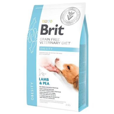 Brit GF Veterinary Diet Dog Obesity - Беззерновий сухий корм при надмірній вазі для собак з ягням, індичкою та горохом 2 кг