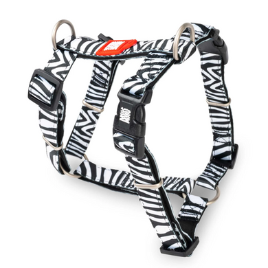 Max & Molly H-Harness Zebra/XS - Анатомічна шлейка Н/Y з принтом Зебра