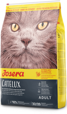 Josera Catelux - Сухий корм з качкою та картоплею для покращення виведення грудок шерсті з органів травлення котів 2 кг