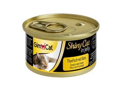 GimCat ShinyCat in Jelly Tuna Cheese - Консерва для котів з тунцем та сиром 70 г