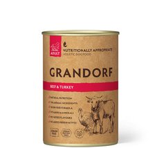 Вологий корм для дорослих собак Grandorf BEEF & TURKEY з яловичиною та індичкою, 400 г