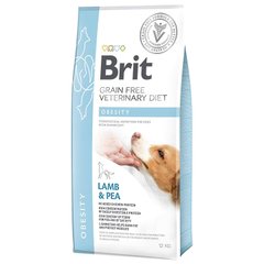 Brit GF Veterinary Diet Dog Obesity - Беззерновой сухой корм при избыточном весе для собак с ягненком, индейкой и горохом 12 кг