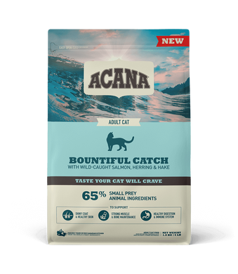 Acana Bountiful Catch Cat - Акана сухий корм для котів з лососем, фореллю, оселедцем 340 г