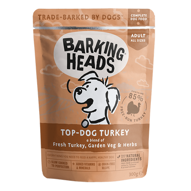 Barking Heads Top Dog Turkey - Баркинг Хедс пауч для собак с индейкой 300 г
