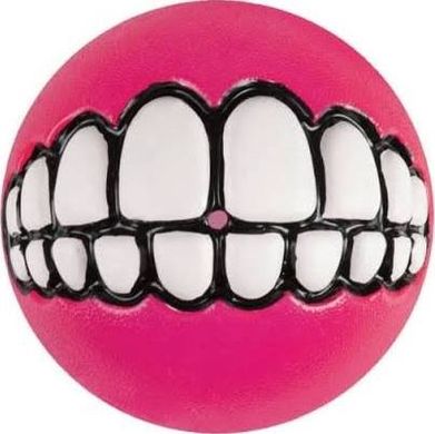 Rogz Grinz - Игрушечный мяч для мелких и средних пород собак, розовый, 6,4 см