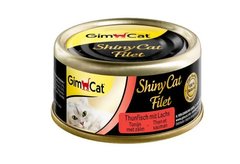 GimCat Shiny Cat Filet - Консерва для кошек с тунцом и лососем 70 г