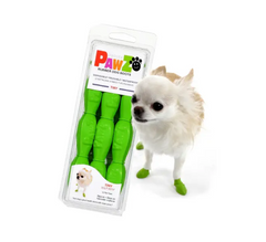Pawz Protex Tiny - Гумове взуття для собак, салатове до 2,5 см 2 шт