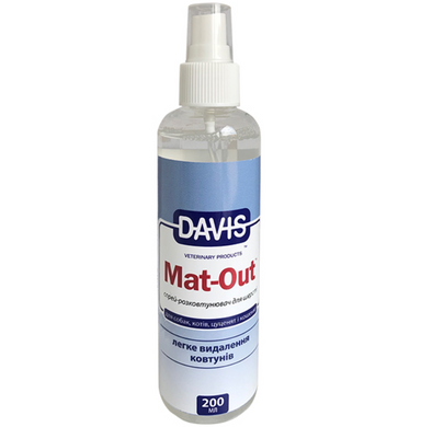 Davis Mat-Out - Девіс спрей проти ковтунів для собак та котів 200 мл