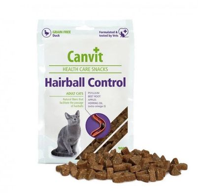 Canvit Hairball Control - Канвіт ласощі для виведення шерсті зі шлунка котів