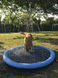 Nobby - Надувной бассейн с фонтанчиком для собак, синий M