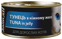 AnimAll Tuna in jelly - Влажный корм для кошек тунец в желе 85 г
