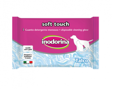 Inodorina Soft Touch Monouso Talco - Перчатка для очистки шерсти с ароматом талька 1 шт
