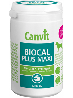 Canvit Biocal Plus Maxi - Канвит таблетки минеральные с коллагеном, для поддержания связок и суставов у собак 230 г