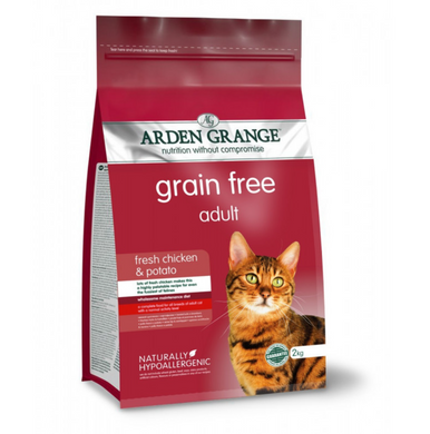 Arden Grange Adult Cat Fresh Chicken & Potato - Арден Гранж беззерновий корм для дорослих котів зі свіжою куркою та картоплею 2 кг