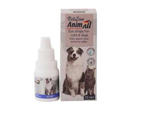 AnimAll VetLine - Очні краплі для котів та собак 10 мл