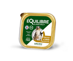 Equilibre & Instinct Паштет для дорослих собак з качкою та зеленим горошком, ламістер 300 г