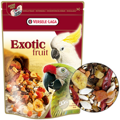 Versele-Laga Prestige Premium Parrots Exotic Fruit Mix - Корм с тропическими фруктами для крупных попугаев, 600 г