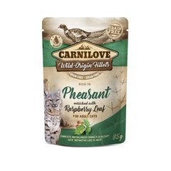 Carnilove Adult Cat Pheasant Raspberry Leaves - Влажный корм для взрослых кошек с фазаном и листьями малины 85 г