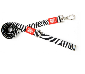 Max & Molly Short Leash Zebra/XS - Короткий повідець з принтом зебри