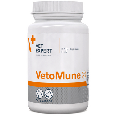VetExpert VetoMune - Харчова добавка для підтримки імунітету у котів та собак на всіх стадіях життя 60 капсул