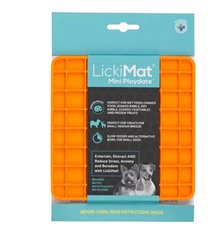 LickiMat Dog Mini Playdate Orange Килимок для повільного харчування помаранчевий