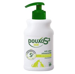 Ceva Douxo S3 Seb - Дуксо Лечебный шампунь для жирной кожи собак и кошек, себорегулирующий, без запаха 200 мл