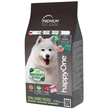 happyOne Premium Adult Dog Fresh Meat - Сухой корм для взрослых собак со свежим мясом 4 кг