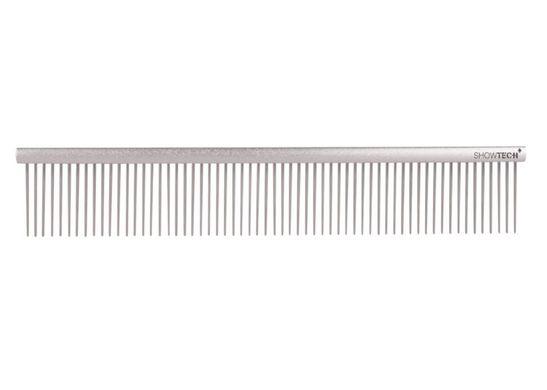 Show Tech + Featherlight Professional Comb Silver - Гребінець алюмінієвий частозубий, 25 см