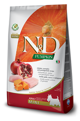 Farmina N&D Grain Pumpkin Dog Chicken & Pomegranate Adult Mini - Беззерновий сухий корм для собак дрібних порід з куркою, гарбузом та гранатом 2,5 кг