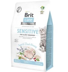 Brit Care Cat Sensitive Insect&Fresh Herring - Беззерновой сухой корм для кошек с чувствительным пищеварением с насекомыми и селедкой 2 кг