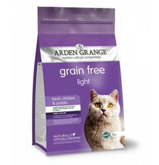 Arden Grange Adult Cat Light - Арден Гранж беззерновой диетический корм для кошек со свежей курицей и картофелем 2 кг