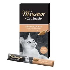 Miamor Cat Cream Leberwust Cream Лакомство для улучшения пищеварения у кошек 90 г