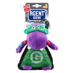 Gigwi Agent - Игрушка для собак Плюшевый Бегемот с пищалкой, 17 см