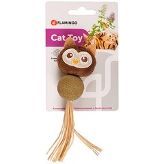 Flamingo Catnip Owl ФЛАМІНГО СОВА іграшка з котячою м`ятою для котів (0.02кг ( 14x4,5x3 см))
