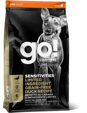 GO! Sensitivites Limited Ingredient Duck Dog Formula - Гоу! Беззерновий сухий корм для цуценят та дорослих собак з качкою 10 кг + 1,6 кг в подарунок